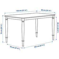 Masa Ikea Danderyd 130x80cm (Alb) Thumb