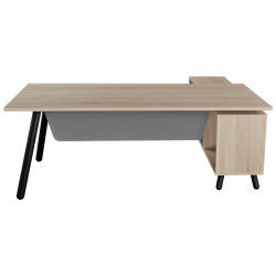 Masa de birou DP Fusion+Box Left (Natural/Anthracite) Thumb