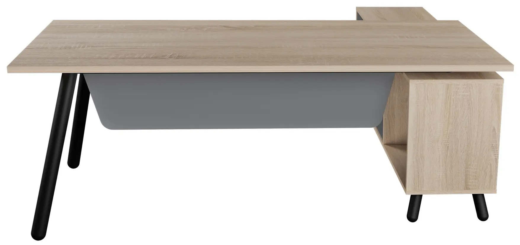 Masa de birou DP Fusion+Box Left (Natural/Anthracite)