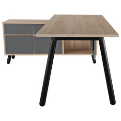 Masa de birou DP Fusion+Box Left (Natural/Anthracite) Thumb
