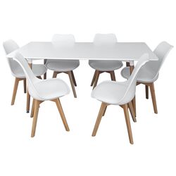 Set de sufragerie Marcel Prod SM6SHB01 1+6 (White/Oak) Thumb