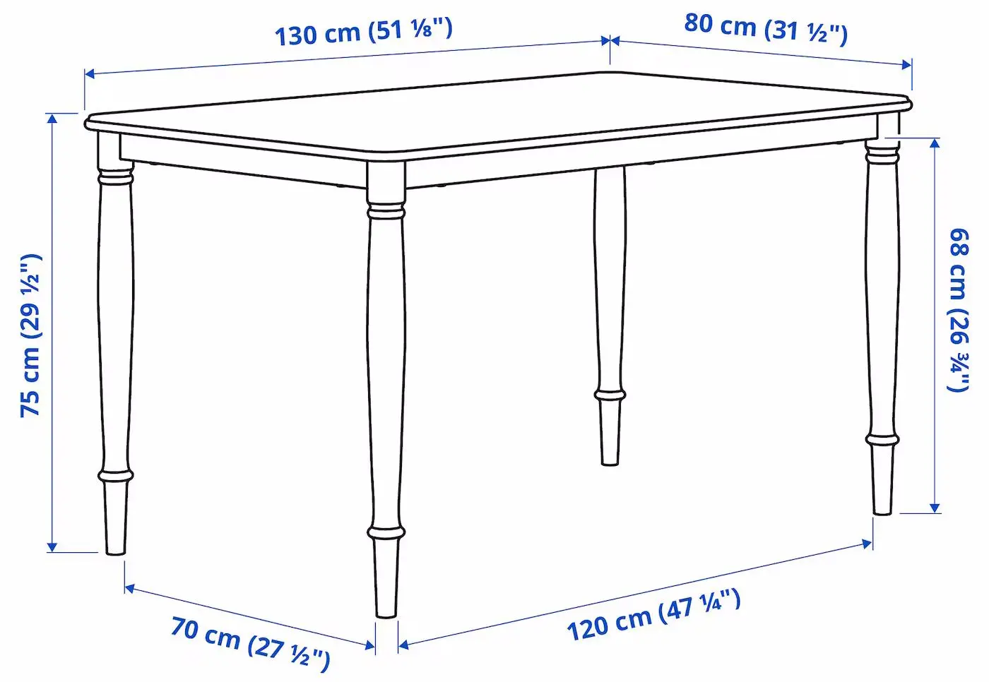 Set de sufragerie Ikea Skogsta/Danderyd 130cm 1+4 (Acacia/Alb)