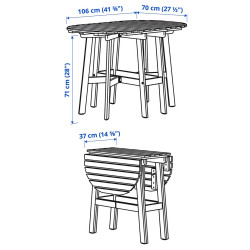 Комплект складной садовой мебели Ikea Askholmen/Froson/Duvholmen 1+4 (Коричневый/Бежевый) Thumb