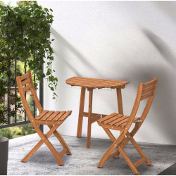 Комплект садовой мебели Ikea Askholmen 1+2 70x44 (Темно-Коричневый)