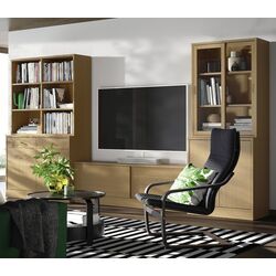 Living Ikea Tonstad frunir/sticla transparenta 381x47x201cm (Stejar)