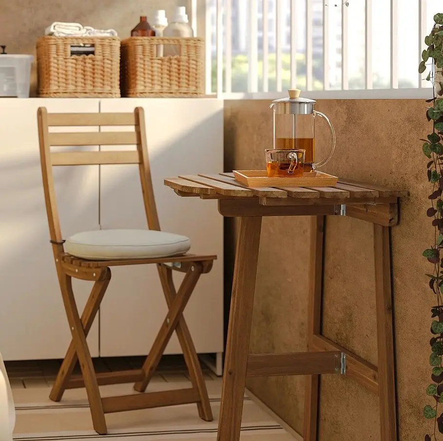 Set mobilier de gradina Ikea Askholmen/Froson/Duvholmen 1+1 70x44 (Maro/Bej)