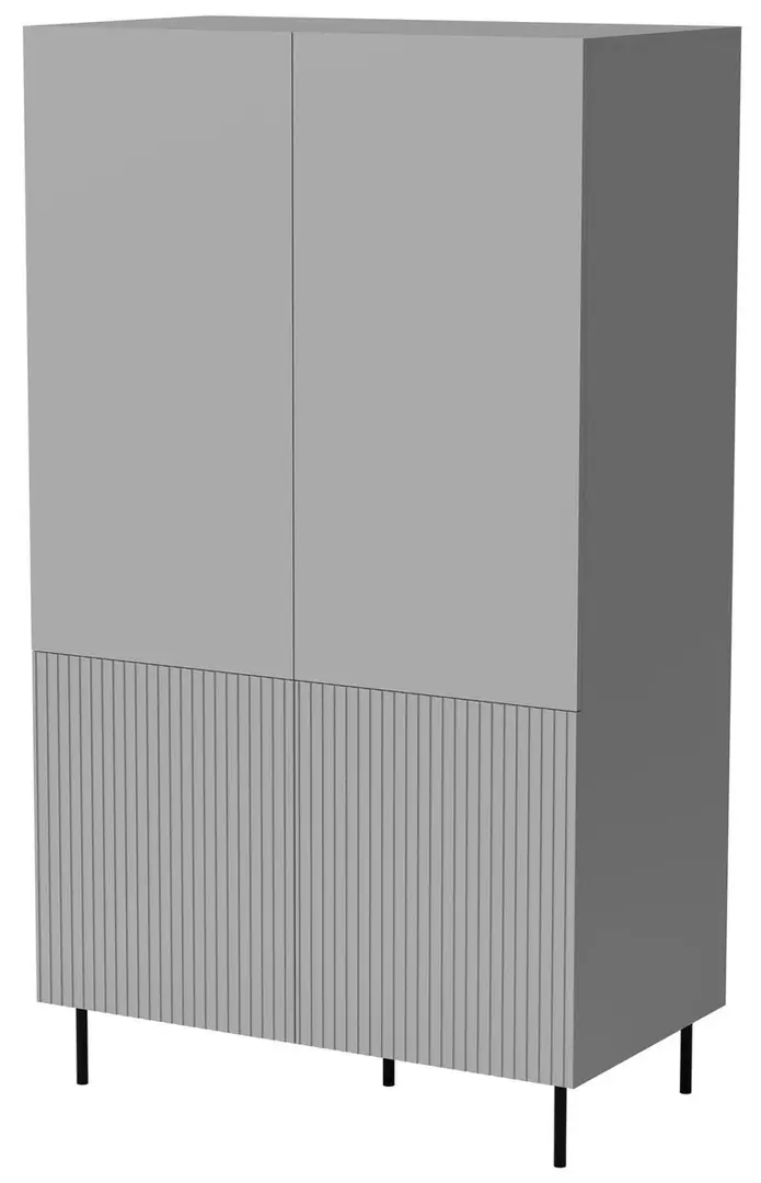 Шкаф Halmar Asensio S-1 (Light Grey/Black) - 3