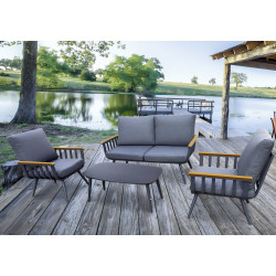 Set mobilier de gradina GardenLine ALM8151 (Grey/Natural)