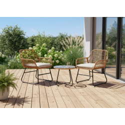 Set mobilier de gradina GardenLine ABI3408 (Light Brown/Black) Thumb