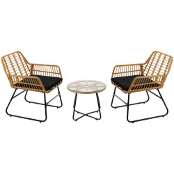 Set mobilier de gradina GardenLine ABI3392 (Light Brown/Black) Thumb