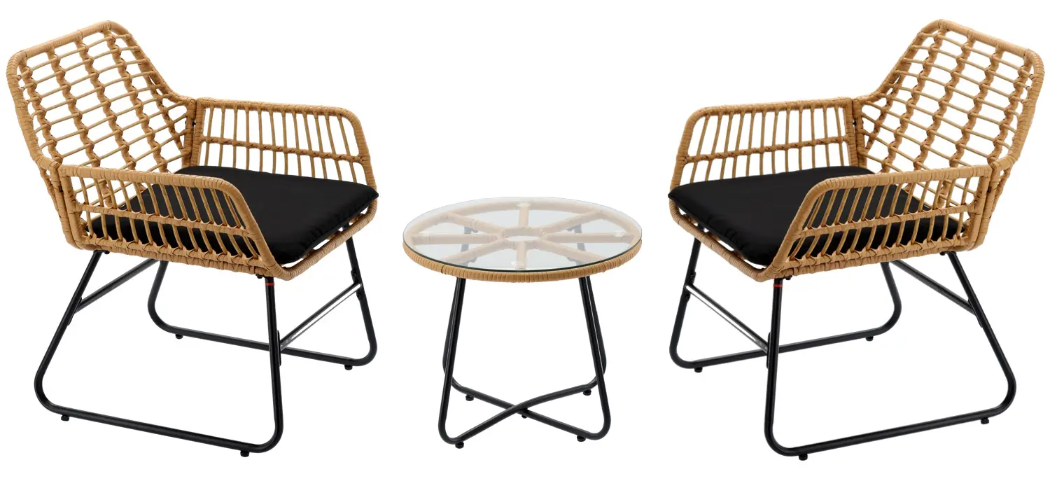 Set mobilier de gradina GardenLine ABI3392 (Light Brown/Black) - 2