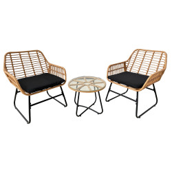 Set mobilier de gradina GardenLine ABI3392 (Light Brown/Black) Thumb