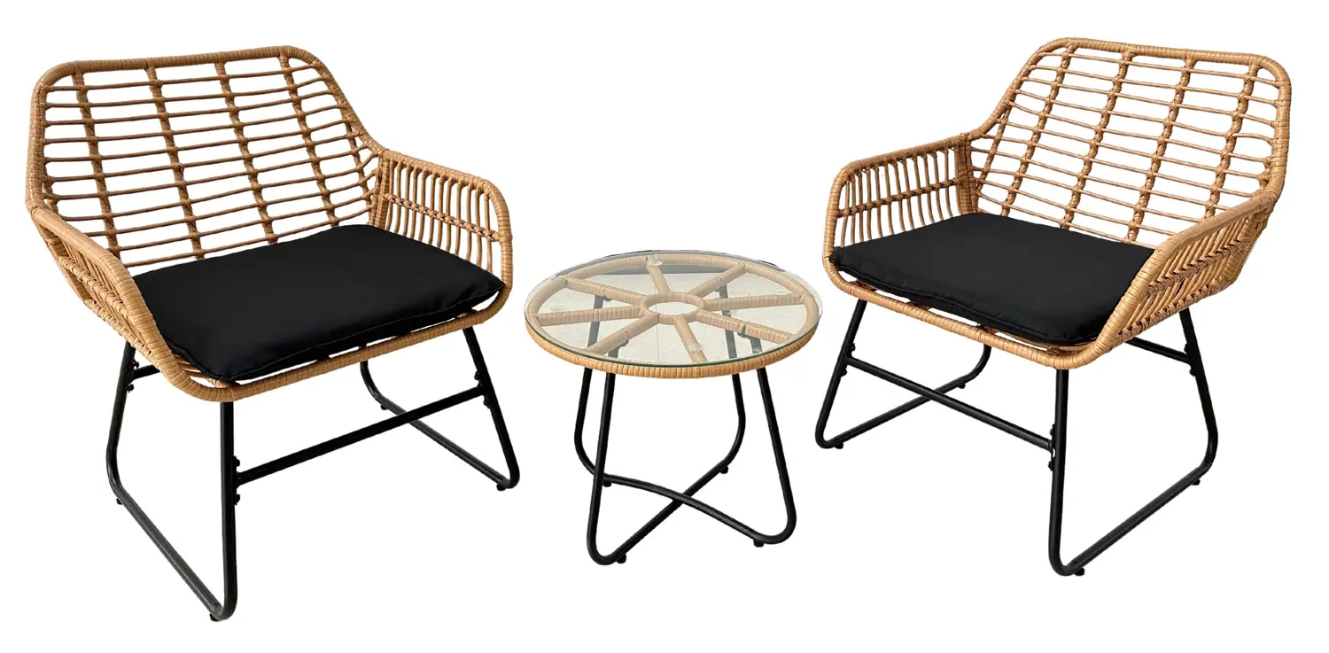 Set mobilier de gradina GardenLine ABI3392 (Light Brown/Black) - 3