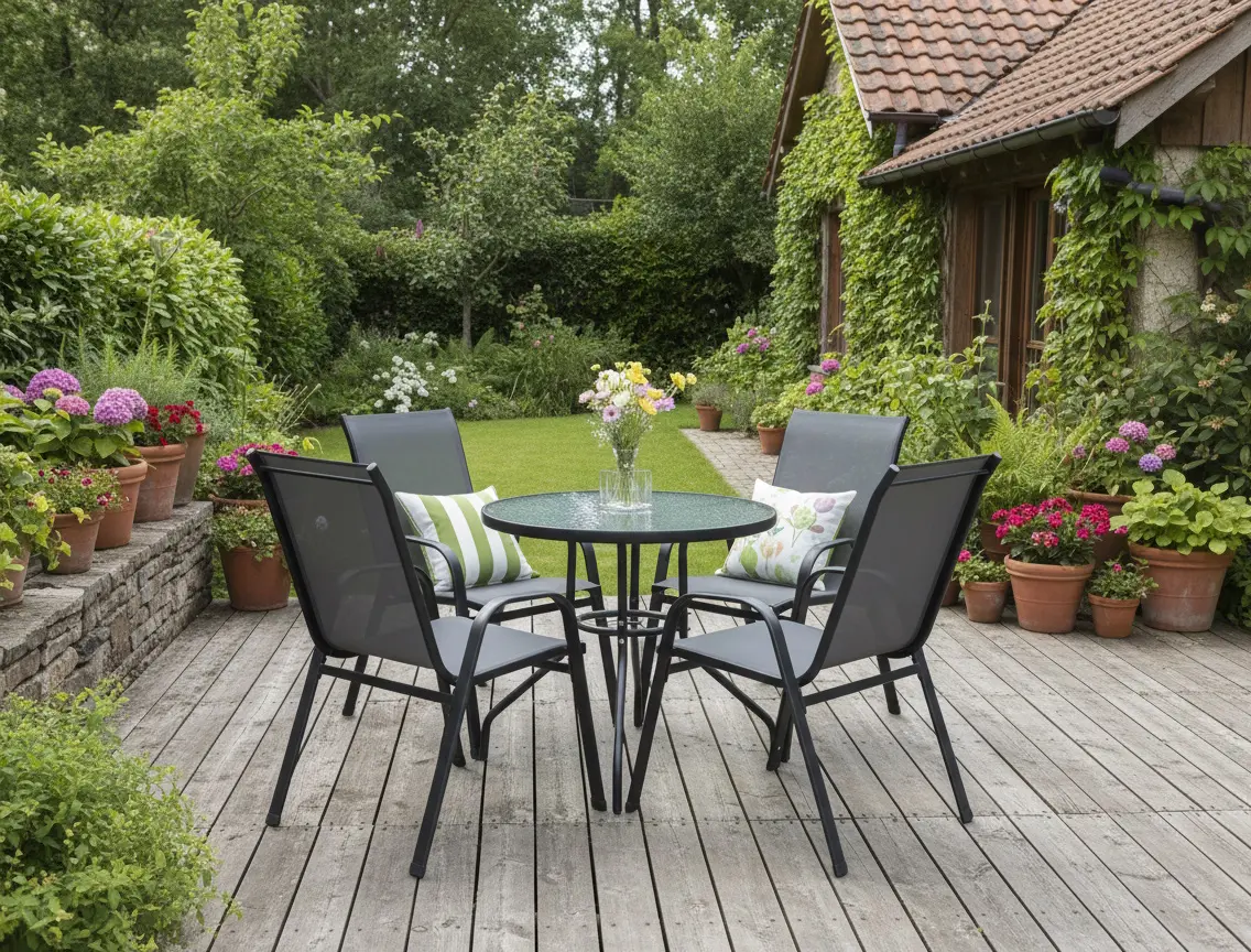 Комплект садовой мебели GardenLine TIH3514 (Grey/Black)