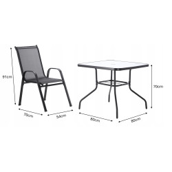 Комплект садовой мебели GardenLine TIH3521 (Black) Thumb