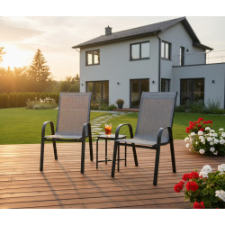 Set scaune de gradina GardenLine NEO9917 (Grey/Black)