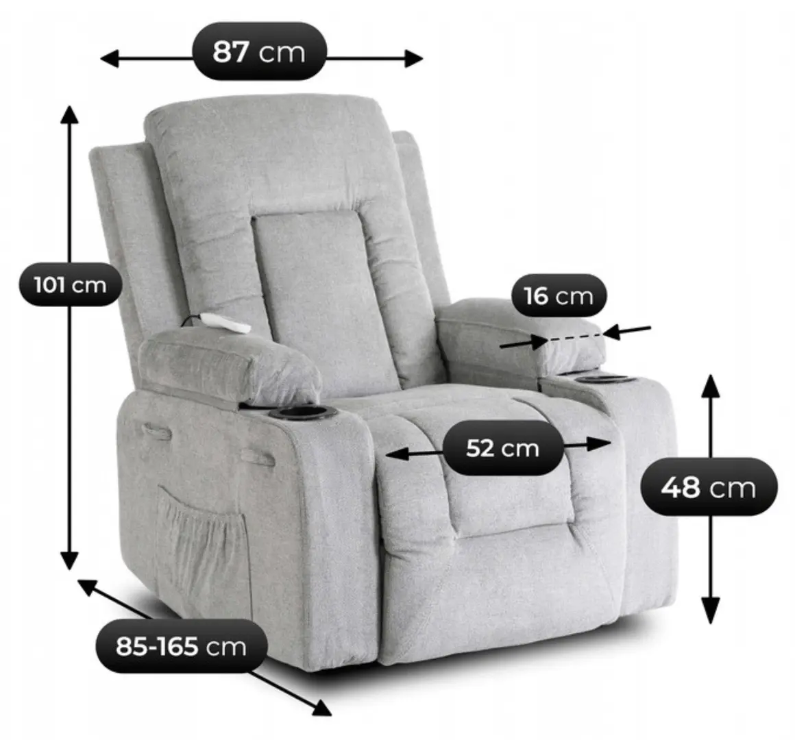 Кресло-реклайнер Mebel Elite Box 2 (Grey)