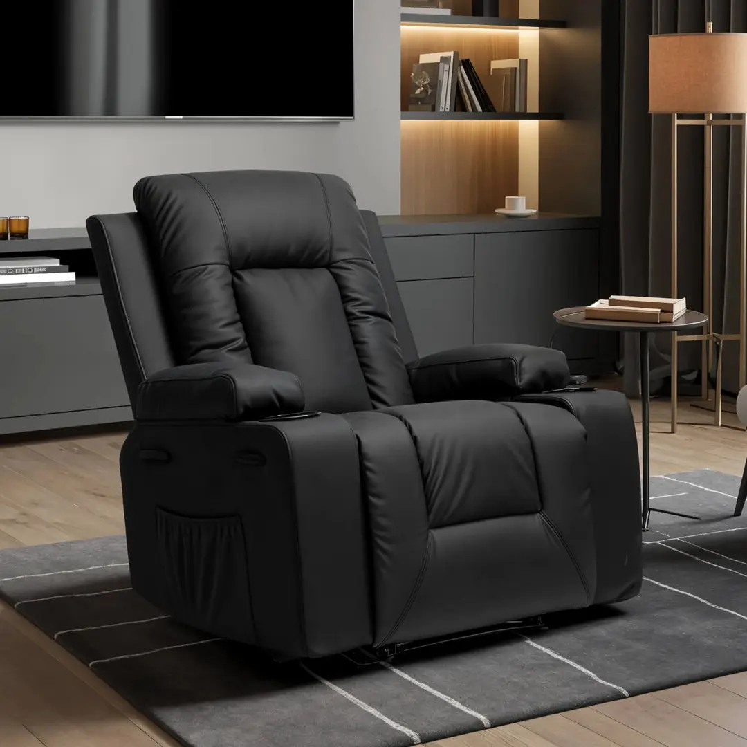 Fotoliu-recliner Mebel Elite Box (Black)