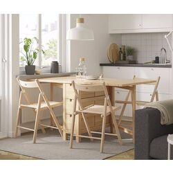 Set masa scaune Ikea Norden/Frosvi 26/89/152cm 1+4 (Mesteacan/Fag)