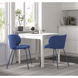 Set masa scaune Ikea Ekedalen/Krylbo/Tonerud 80/120cm 1+2 (Alb/Albastru) Thumb