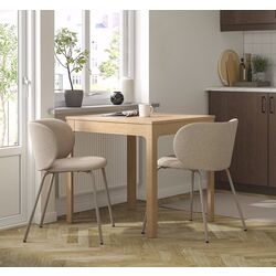 Обеденный набор Ikea Ekedalen/Krylbo/Tonerud 80/120см 1+2 (Дуб/Темно-бежевый)