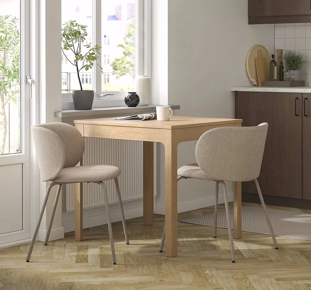 Обеденный набор Ikea Ekedalen/Krylbo/Tonerud 80/120см 1+2 (Дуб/Темно-бежевый)