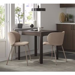 Обеденный набор Ikea Ekedalen/Krylbo/Tonerud 80/120см 1+2 (Темно-коричневый/Темно-бежевый)