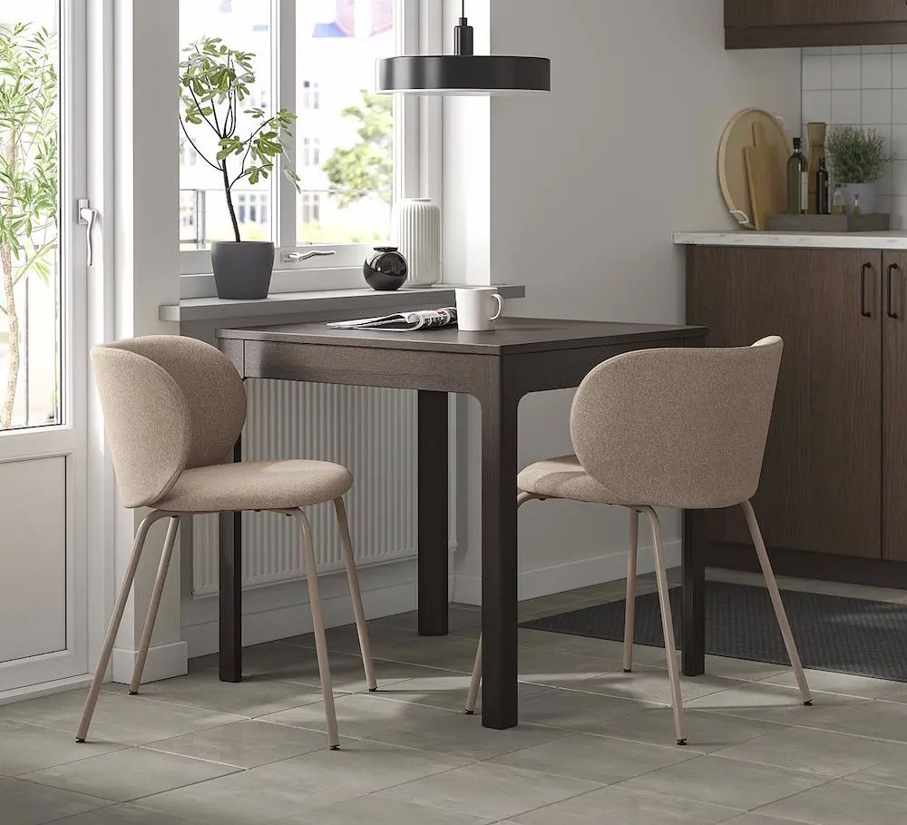 Обеденный набор Ikea Ekedalen/Krylbo/Tonerud 80/120см 1+2 (Темно-коричневый/Темно-бежевый)