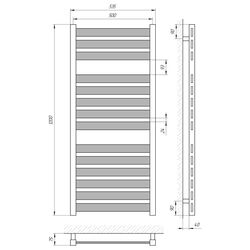 Полотенцесушитель Laris Bond P14 500x1200 (Chrome) Thumb