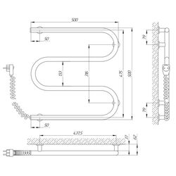 Uscator de prosoape electric Laris Zebra Zmeevik 25 CK3 500x500 Left (White) Thumb