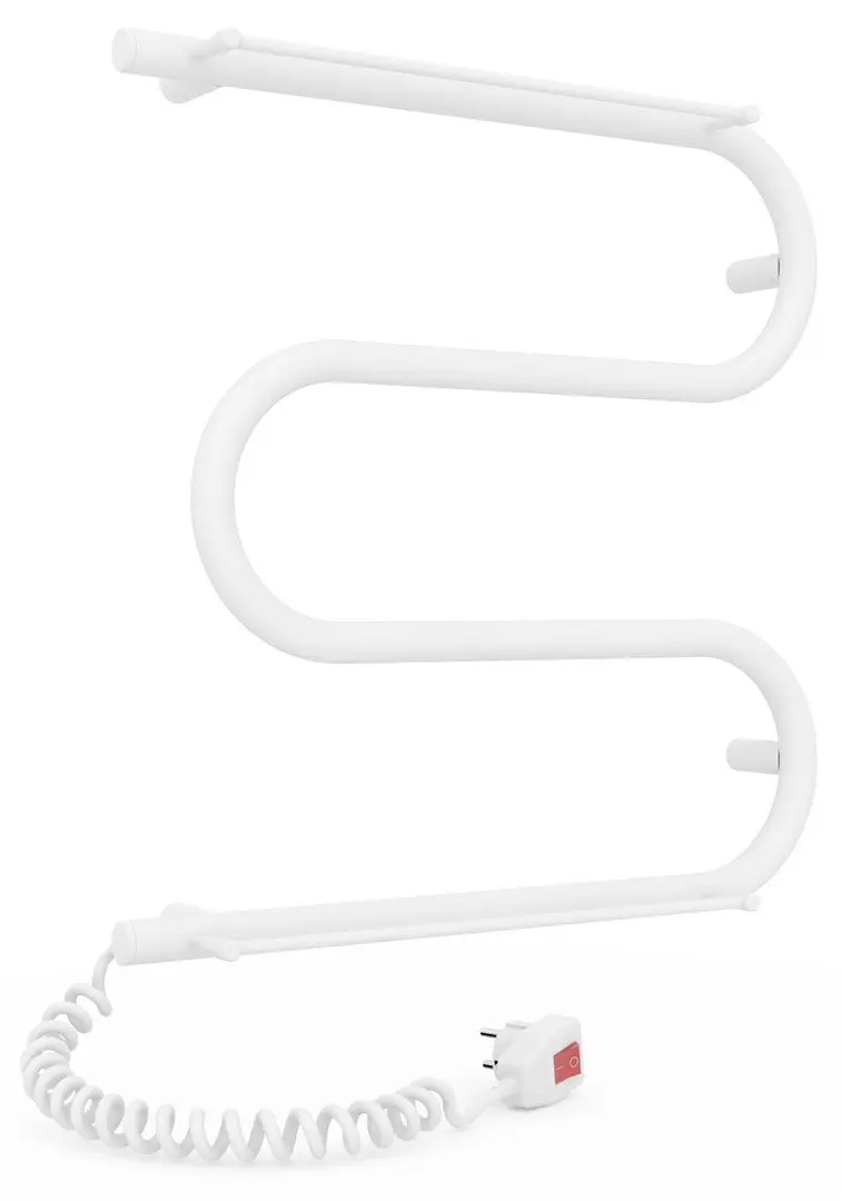 Полотенцесушитель электрический Laris Zebra Zmeevik 25 CK3 2 Shelves 500x500 Left (White)