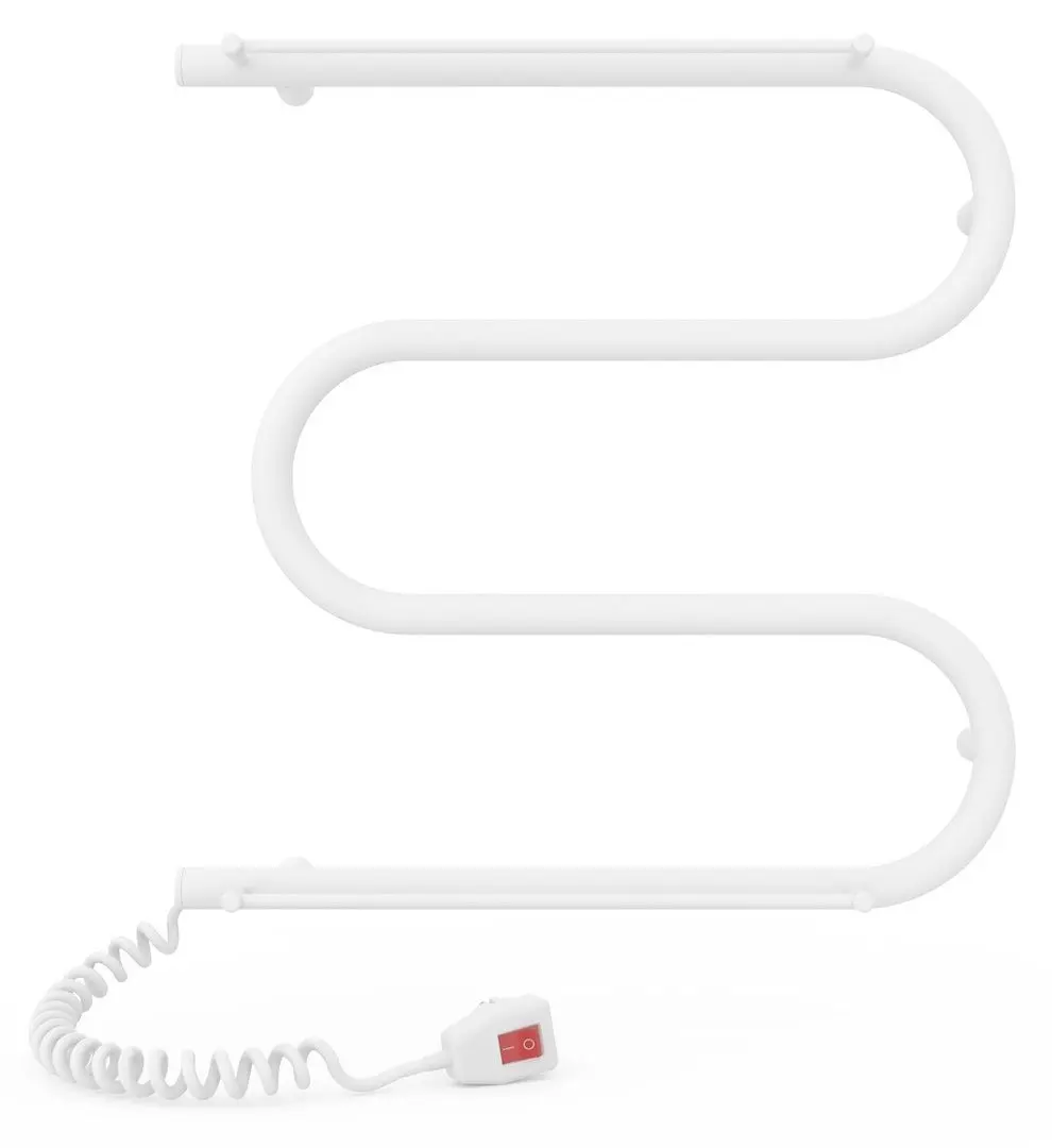 Полотенцесушитель электрический Laris Zebra Zmeevik 25 CK3 2 Shelves 500x500 Left (White)