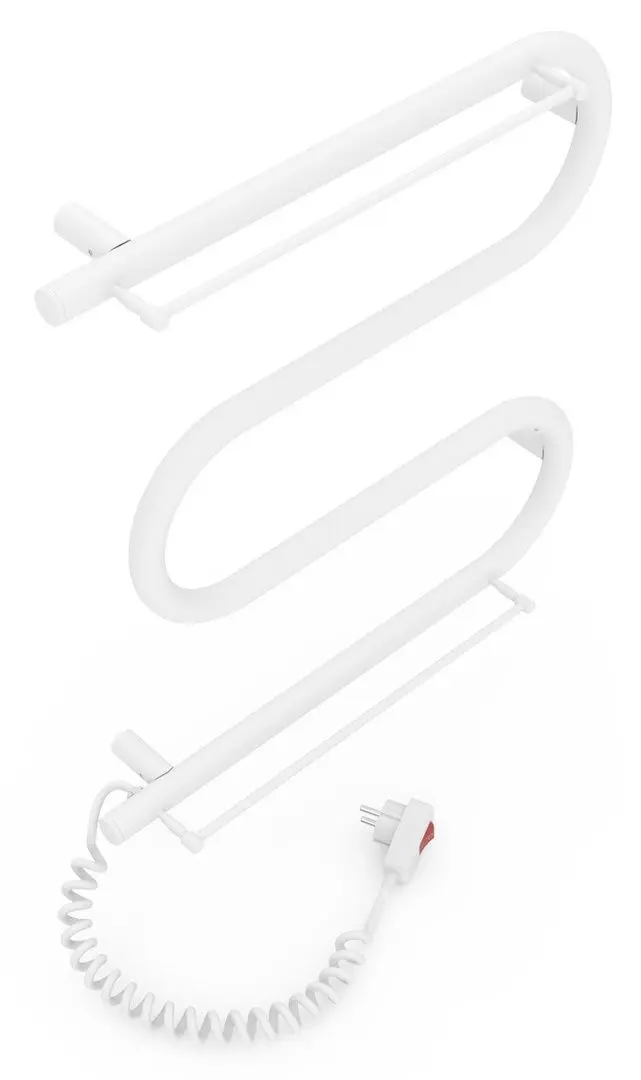 Полотенцесушитель электрический Laris Zebra Zmeevik 25 CK3 2 Shelves 500x500 Left (White)