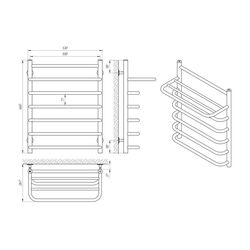 Полотенцесушитель Laris Standart P7 Shelf 500х660 (Chrome) Thumb