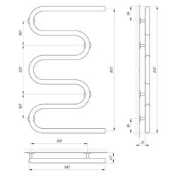 Uscator de prosoape Laris Zmeevik 32 PC5 500x800 (Chrome) Thumb