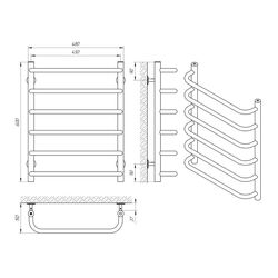 Полотенцесушитель Laris Standart P6 450х600 (Chrome) Thumb