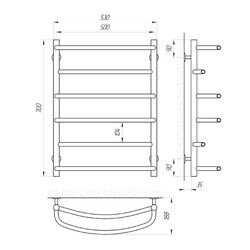 Uscator de rufe Laris Euroflesh P6 500х700 (Chrome) Thumb