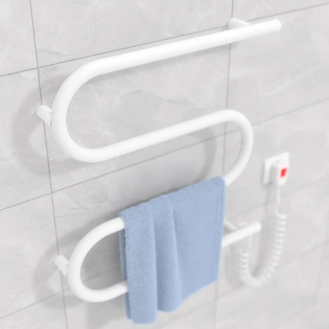 Полотенцесушитель электрический Laris Zebra Zmeevik 25 CK3 500x500 Right (White)