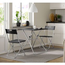 Set masa scaune Ikea Gunde 67x67cm 1+2 (Negru)