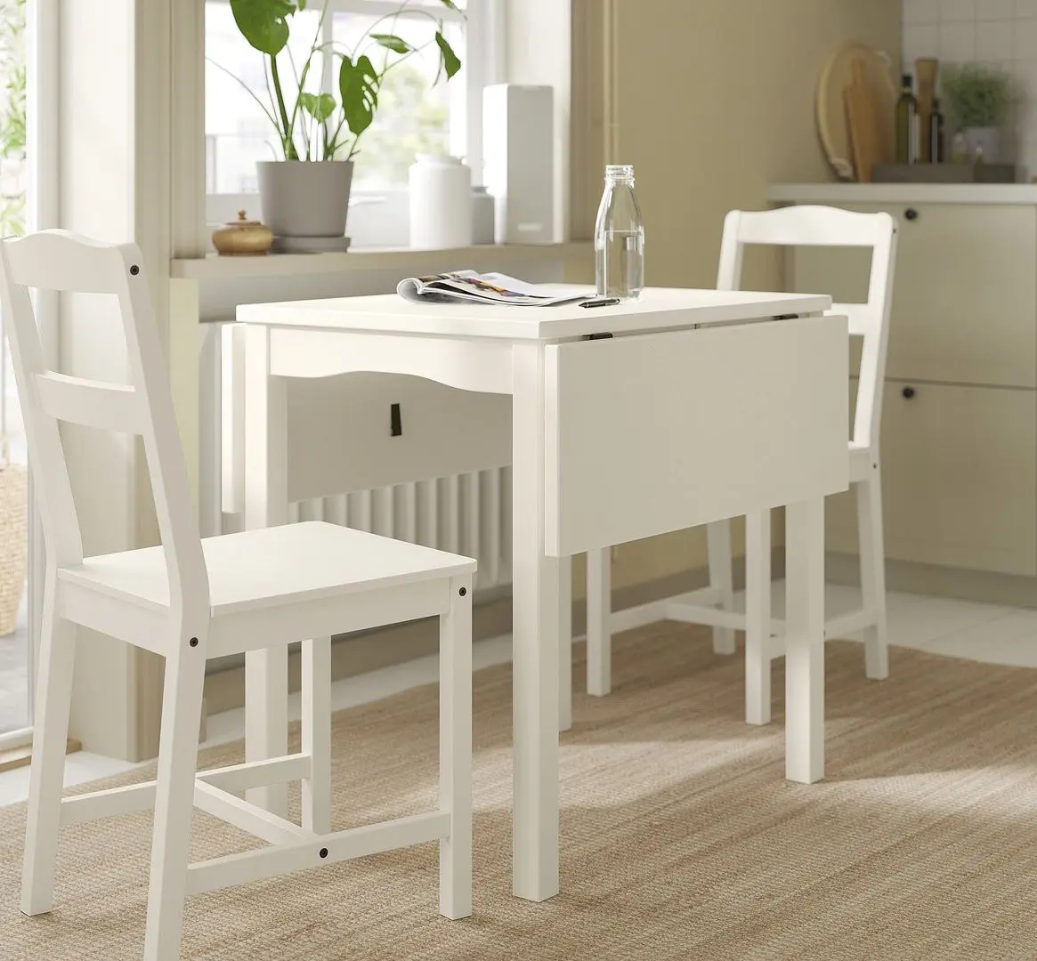 Masa plianta Ikea Hauga 55/82/109x74cm (Alb)