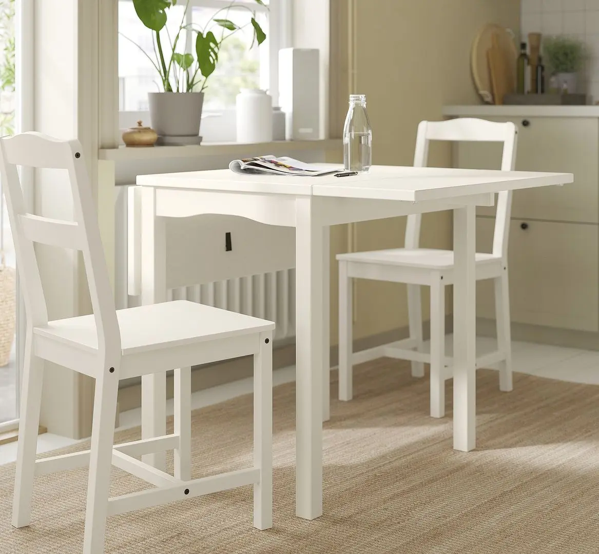 Masa plianta Ikea Hauga 55/82/109x74cm (Alb)