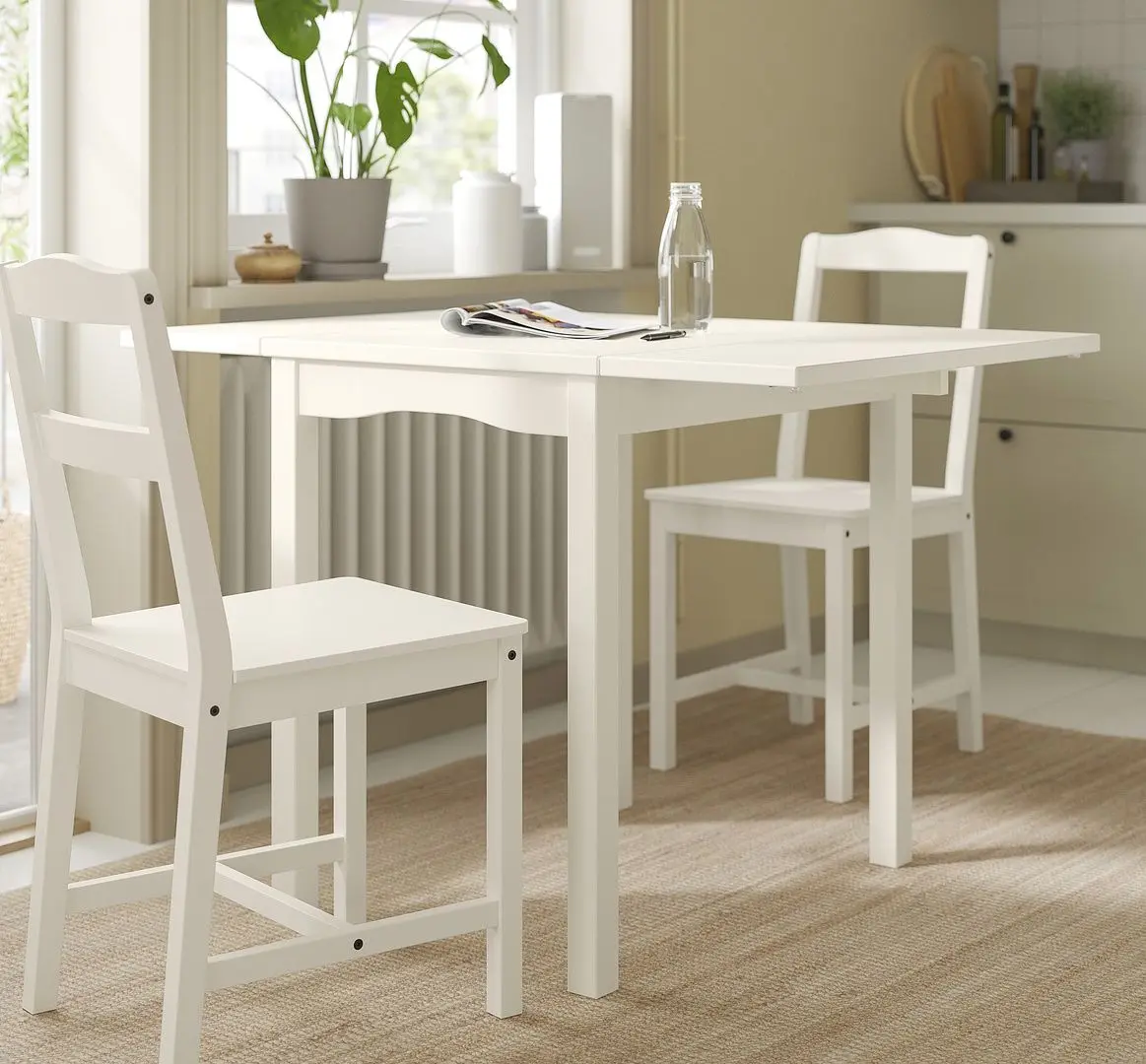 Masa plianta Ikea Hauga 55/82/109x74cm (Alb)