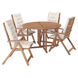 Комплект садовой мебели Ikea Nammaro/Kuddarna 130 (Светло-коричневый/Светло-серо-бежевый) Thumb