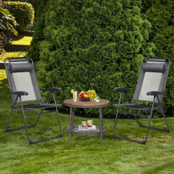 Set scaune de gradina Costway NP11454GR-2 (Grey) Thumb