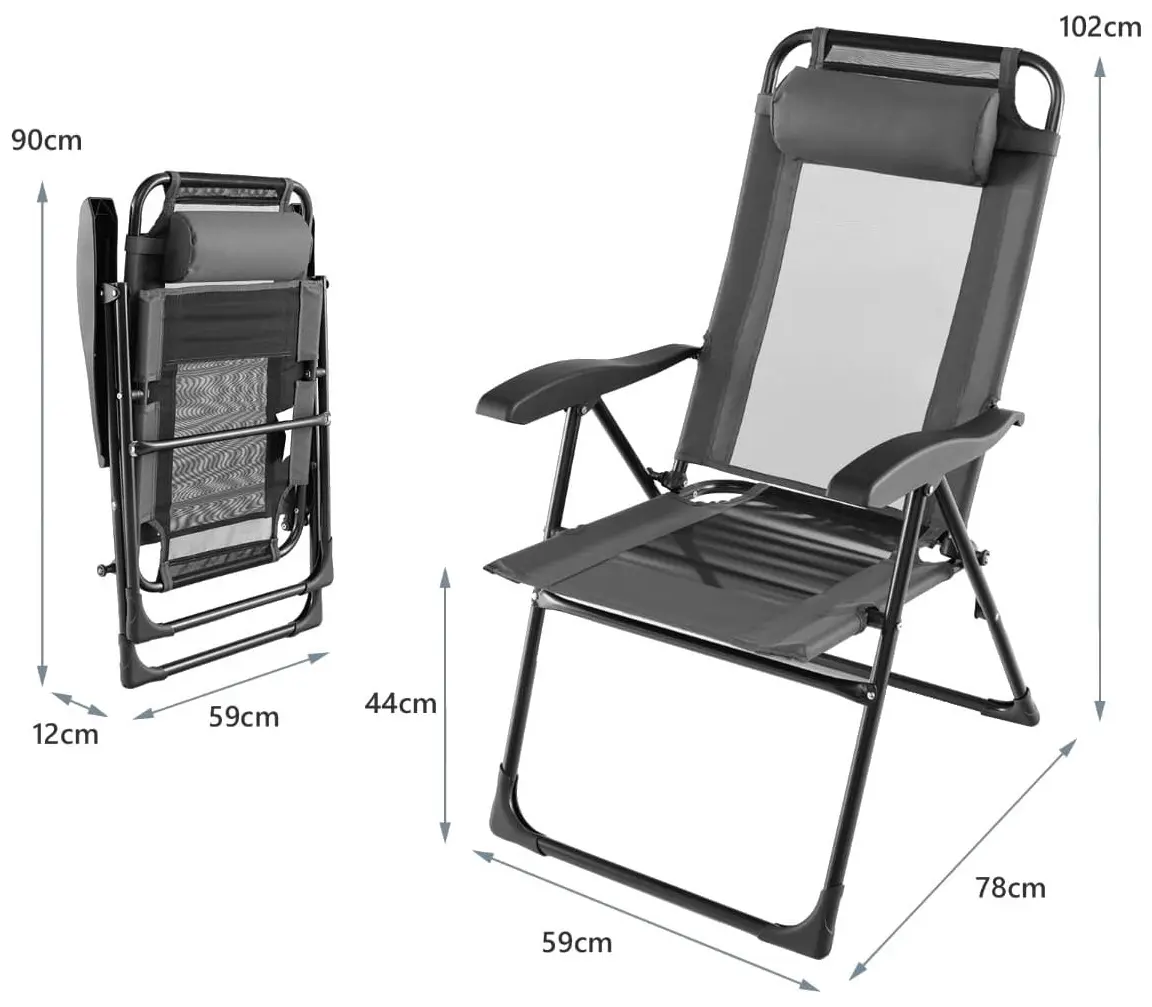 Set scaune de gradina Costway NP11454GR-2 (Grey) - 3