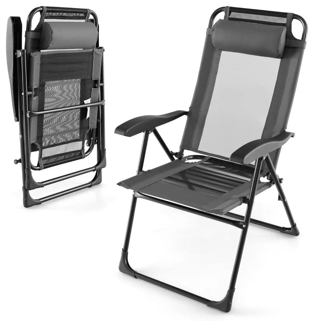 Set scaune de gradina Costway NP11454GR-2 (Grey) - 4