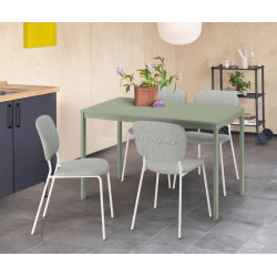 Обеденный набор Ikea Vihals/Tibbleby 120/180x74 1+4 (Зеленый/Серо-бежевый)