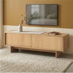 Тумба РТВ Ikea Stockholm 2025 раздвижные дверцы 179x42x56 (Дубовый шпон)