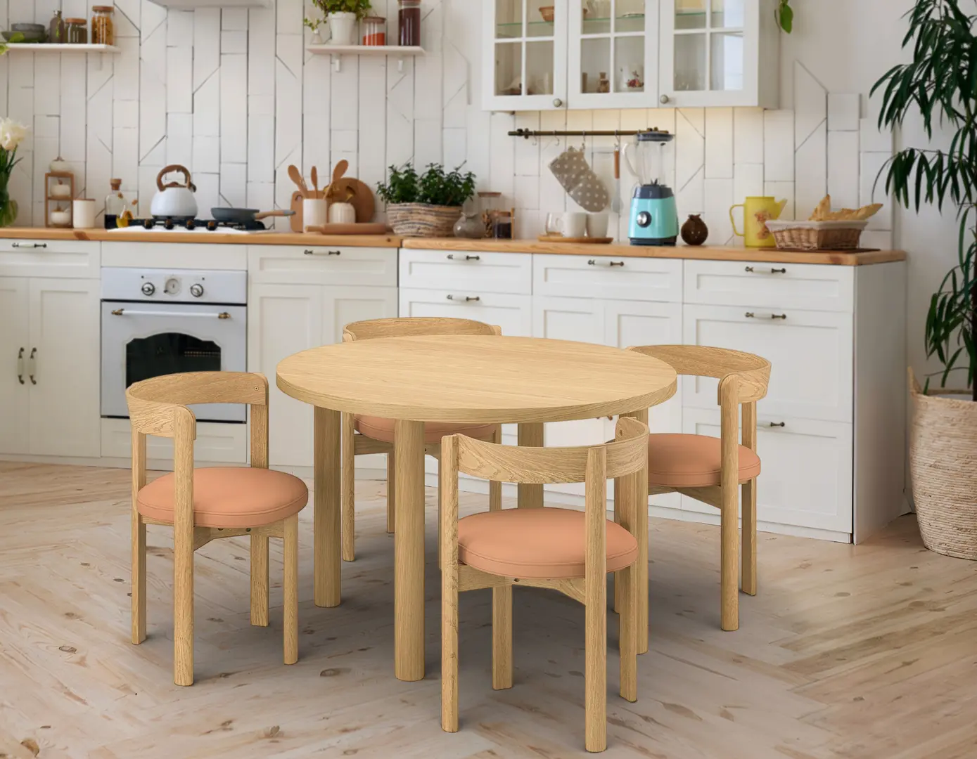 Обеденный набор Ikea Stockholm 2025 115 1+4 (Дубовый шпон)