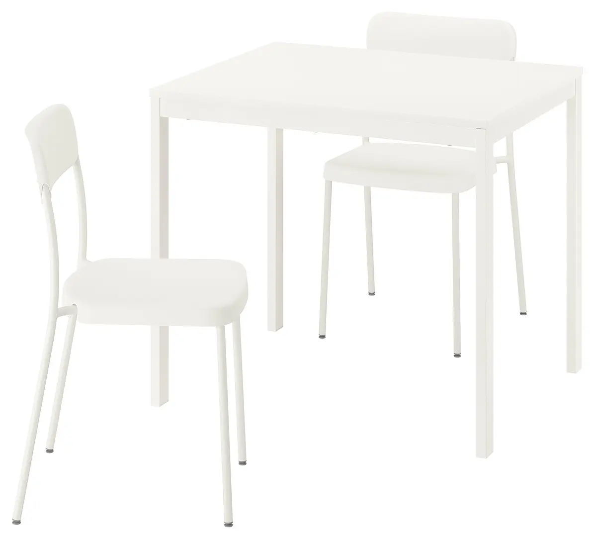 Set masa scaune Ikea Vihals 84/120x74 1+2 (Alb) - 2